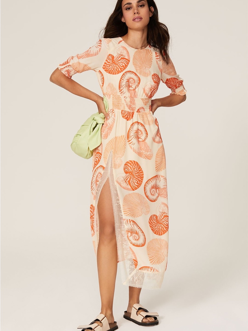 Baum und pferdgarten Aleela dress orange shell print